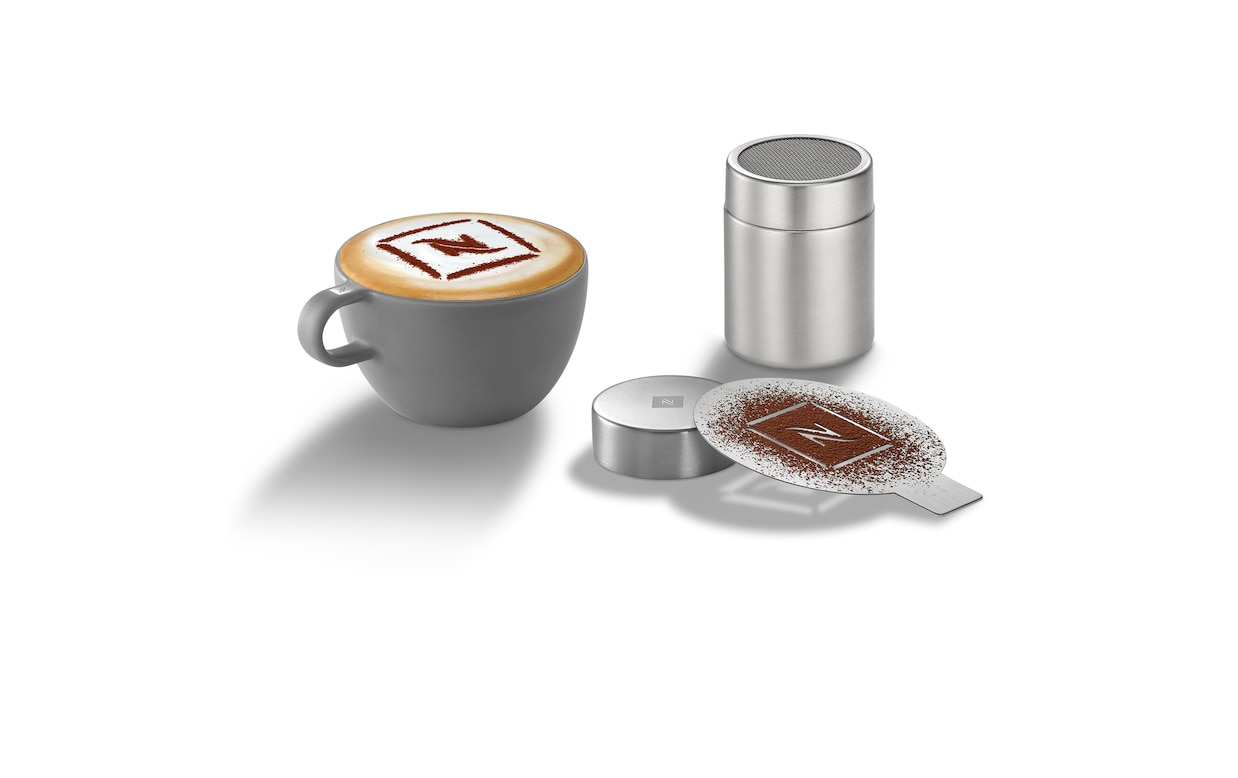 Stencil and cocoa spreader Deocarted milk foam Barista supplies