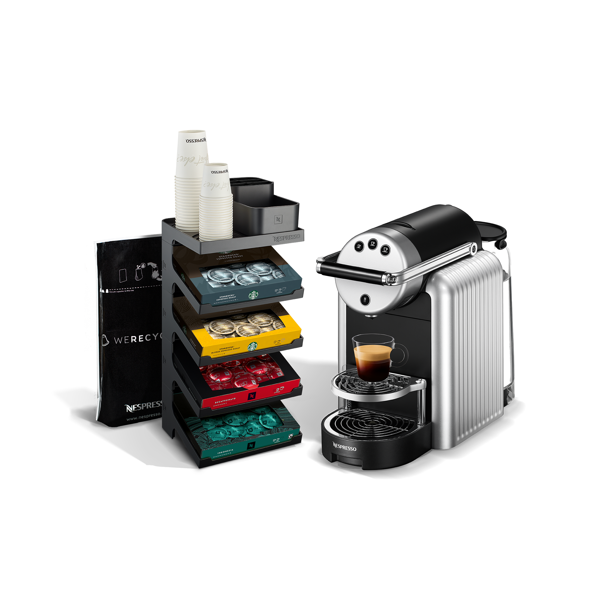 Zenius Coffee Essentials featuring Starbucks® | Machines Zenius Coffee Essentials featuring Starbucks® | Machines