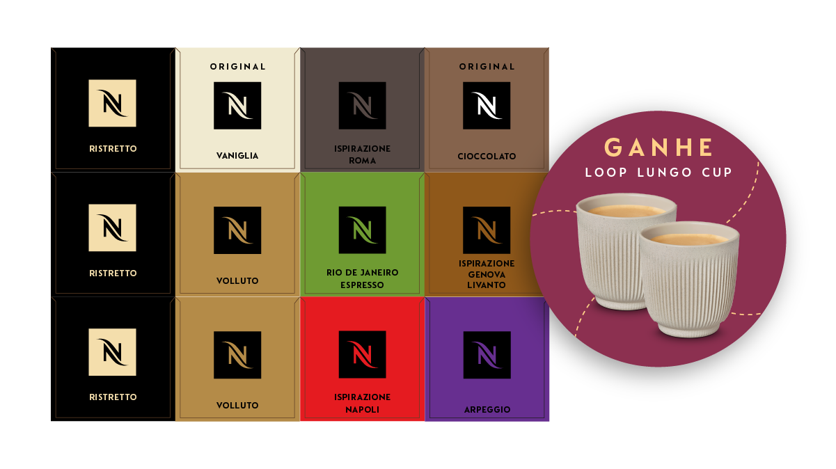 コーヒー Lishou coffee 5can set 120 cafés Original + Presente Loop Lungo | Nespresso