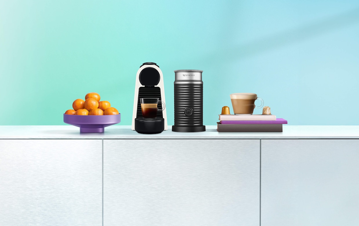 Essenza Mini White Milk Frother Coffee Machines Nespresso AU