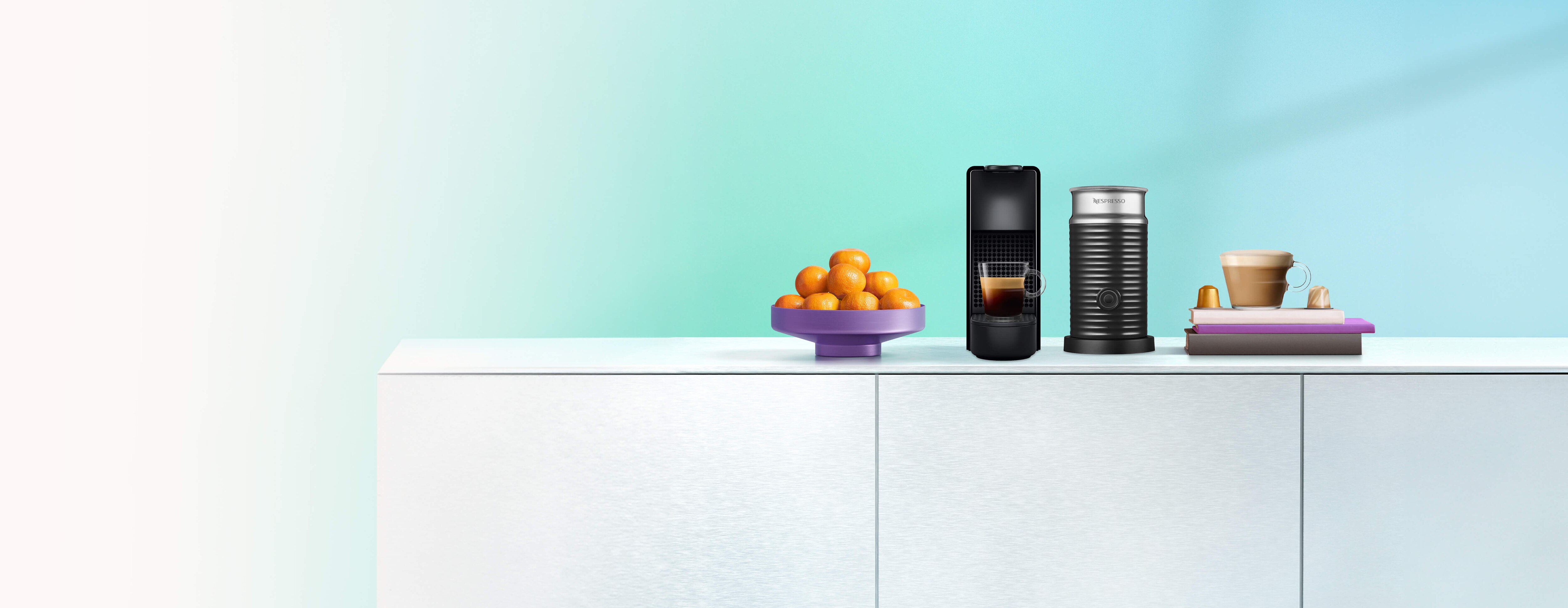 Nespresso Essenza Mini Black & Aeroccino - Coffee Machines