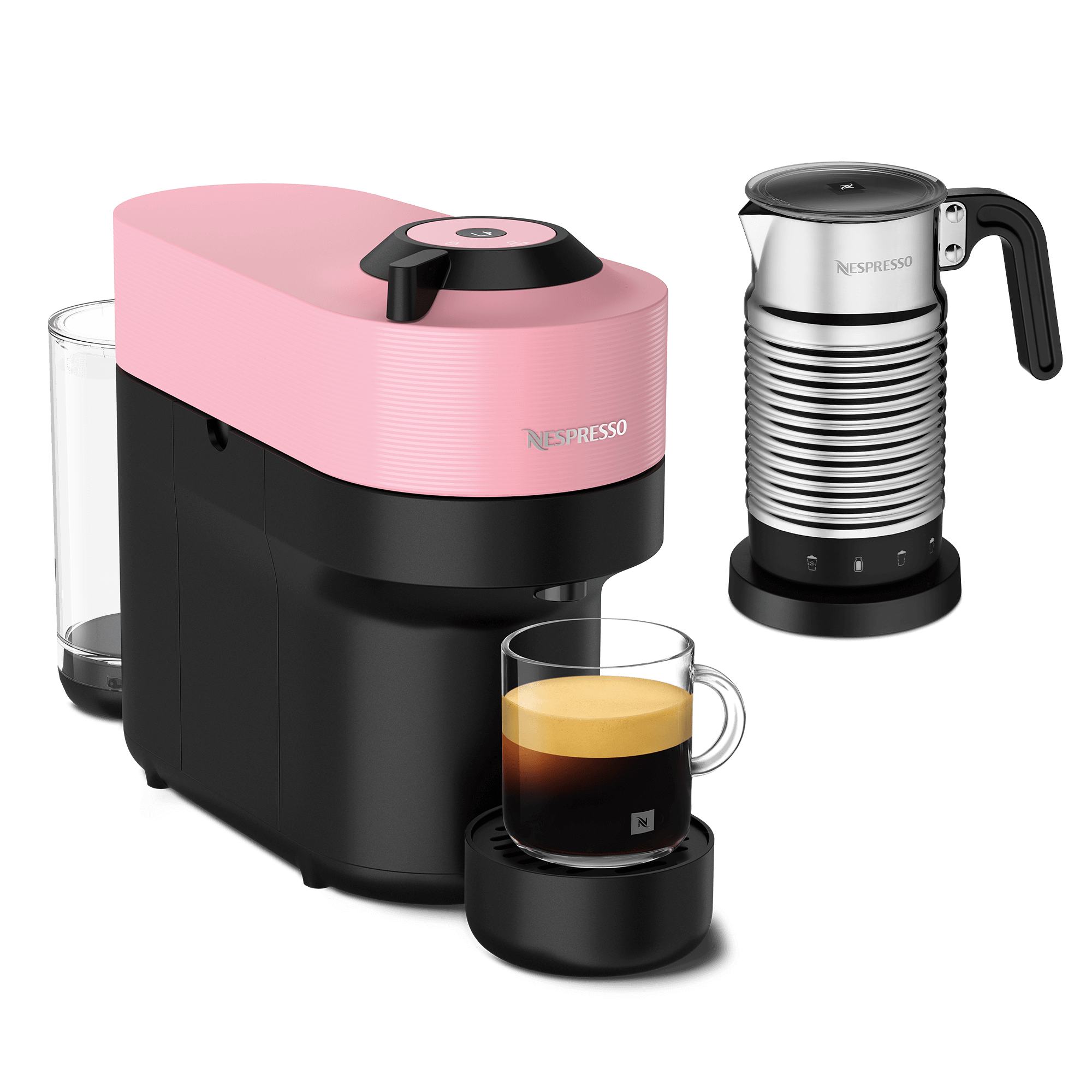 Nespresso Krups XN9205 Vertuo Pop Spicy Red Capsule Coffee Maker, Compact, Colorful, Espresso, Gran Lungo, Large Coffee Cup