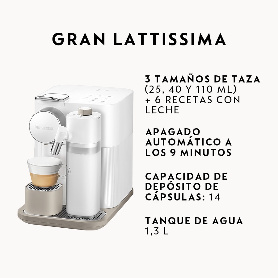 Gran Lattissima Negra - Cafetera - Nespresso™ Chile