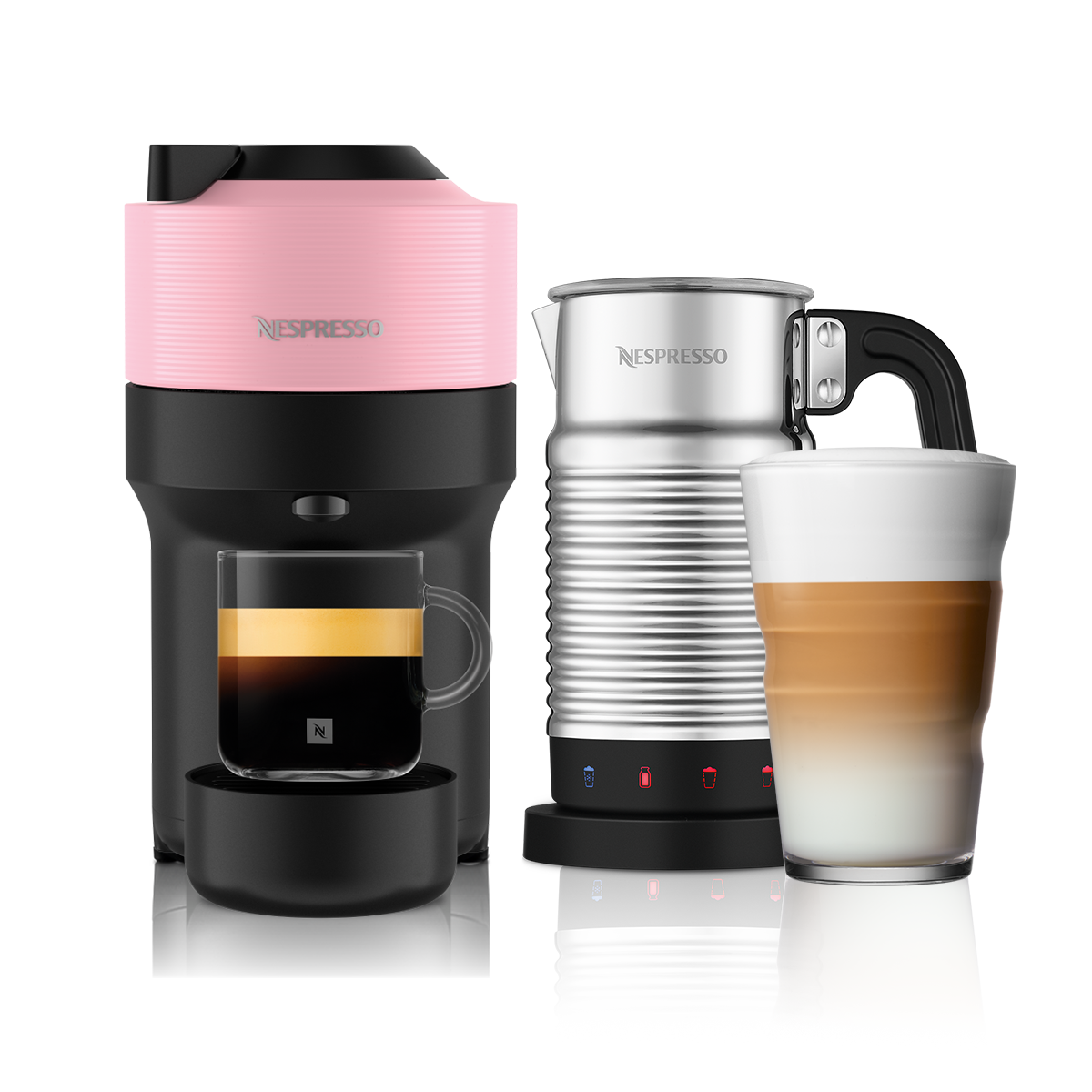 Vertuo Pop Candy Pink & Aeroccino4 Milk Frother