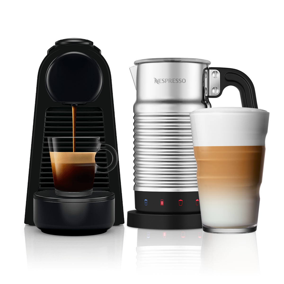Essenza Mini D Piano Black & Aeroccino4 Milk Frother