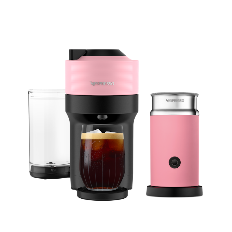 Vertuo Pop+ Candy Pink & Aeroccino Pink Bundle - Coffee Machine