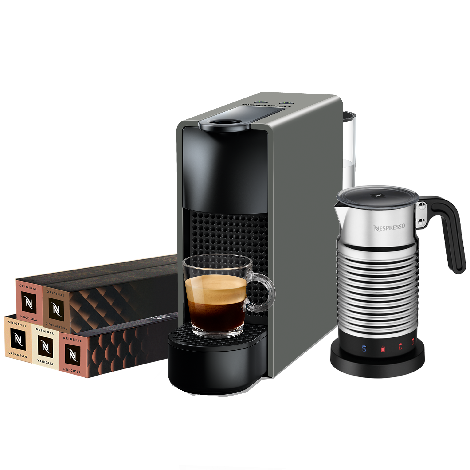 Nespresso Essenza Mini インテンスグレー 2022年製 Nespresso Essenza - Grey | Compact Mini Espresso Machine
