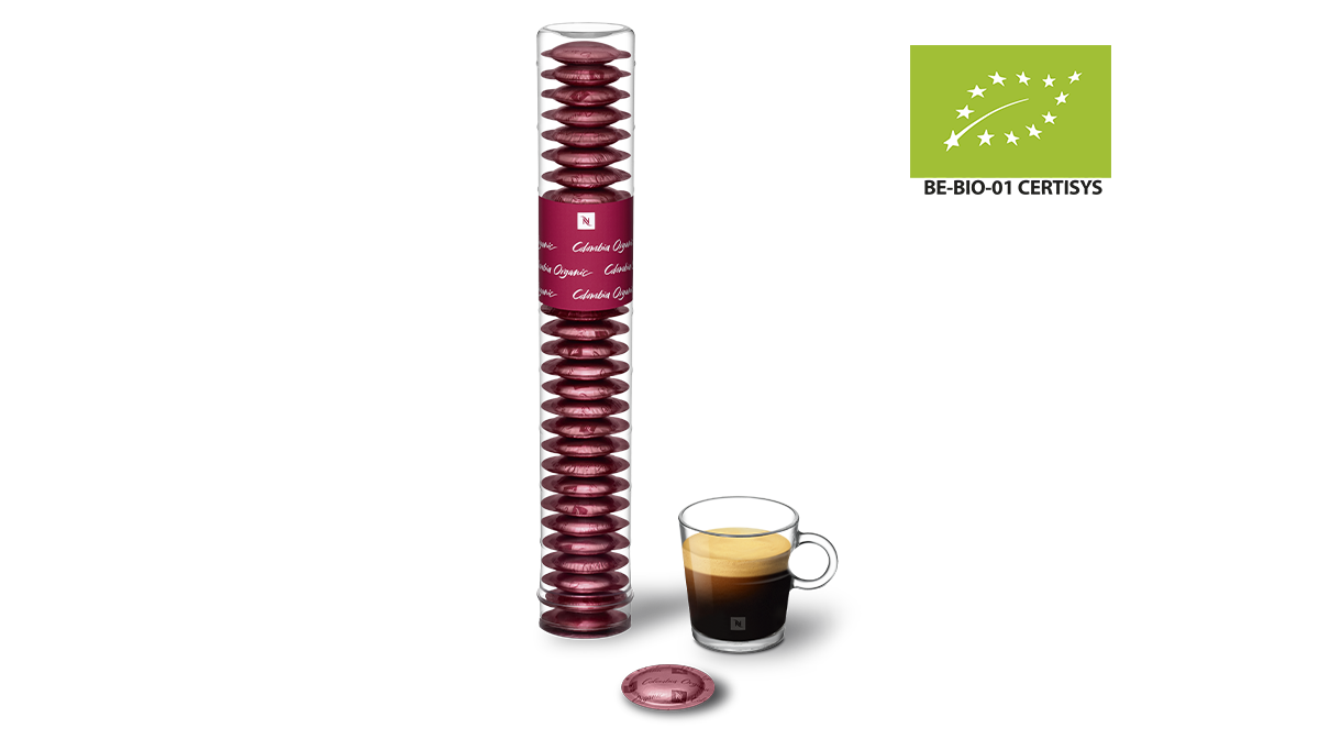 Colombia Organic Coffee Pods - 30 Capsule Tube - Nespresso Pro Belgium