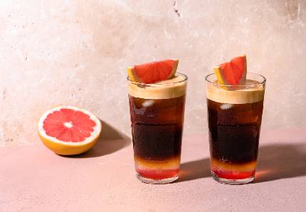 Summer Espresso Tonic with Pink Grapefruit
