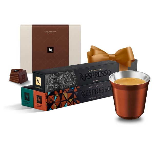 Kit Nespresso: 30 Cápsulas + Xícara Pixie Stockholm +Chocolate Amargo