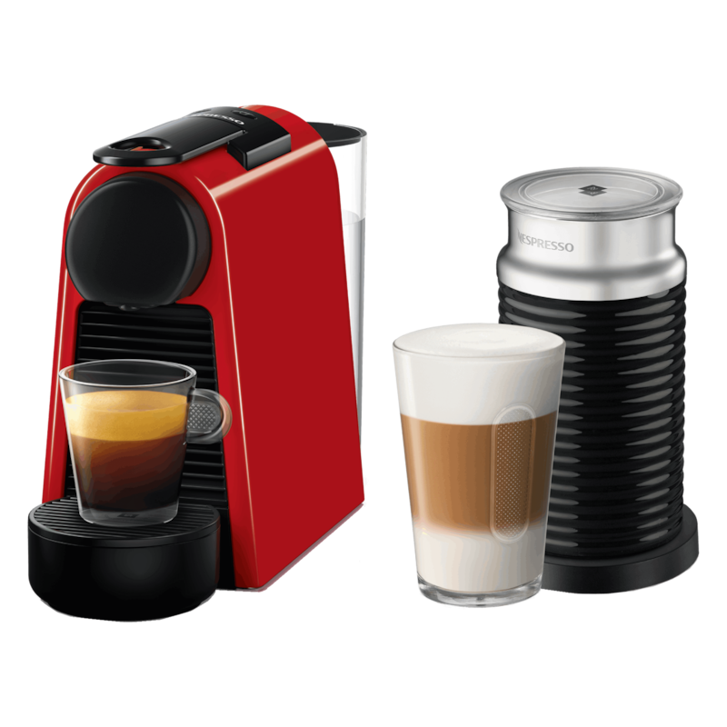 Cafeteira Essenza Mini e Aeroccino3 Vermelha | Nespresso