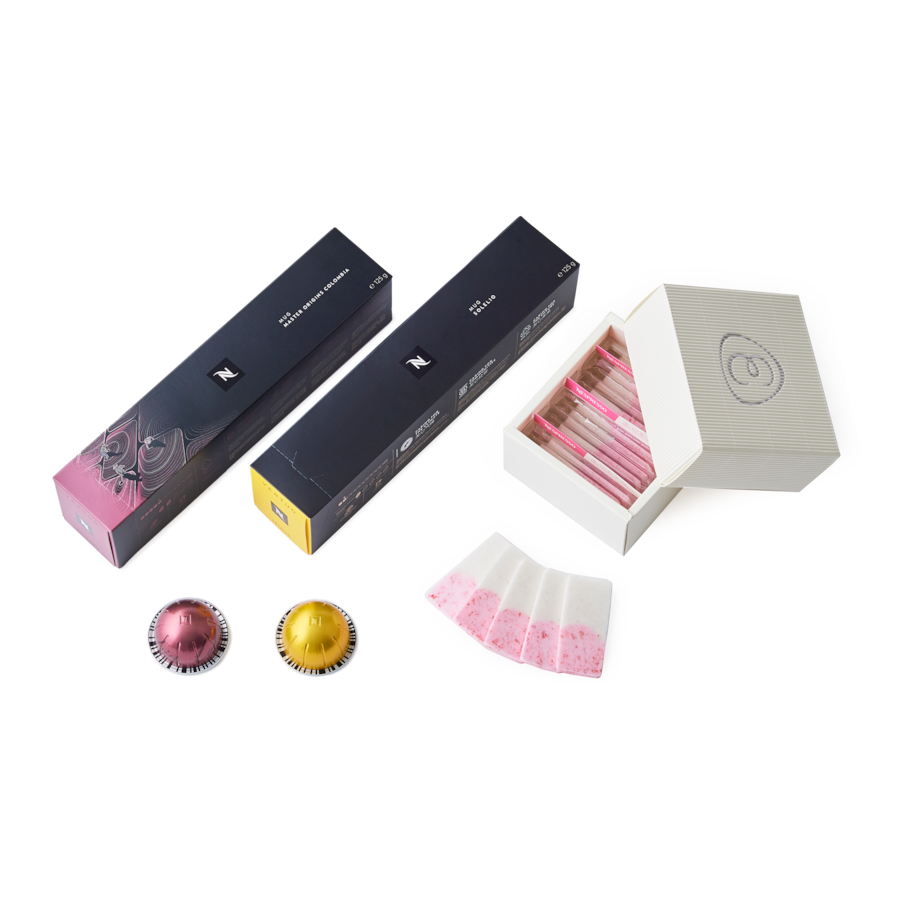 Vertuo Ameya Eitaro Milk x Strawberry & Coffee Pairing Set