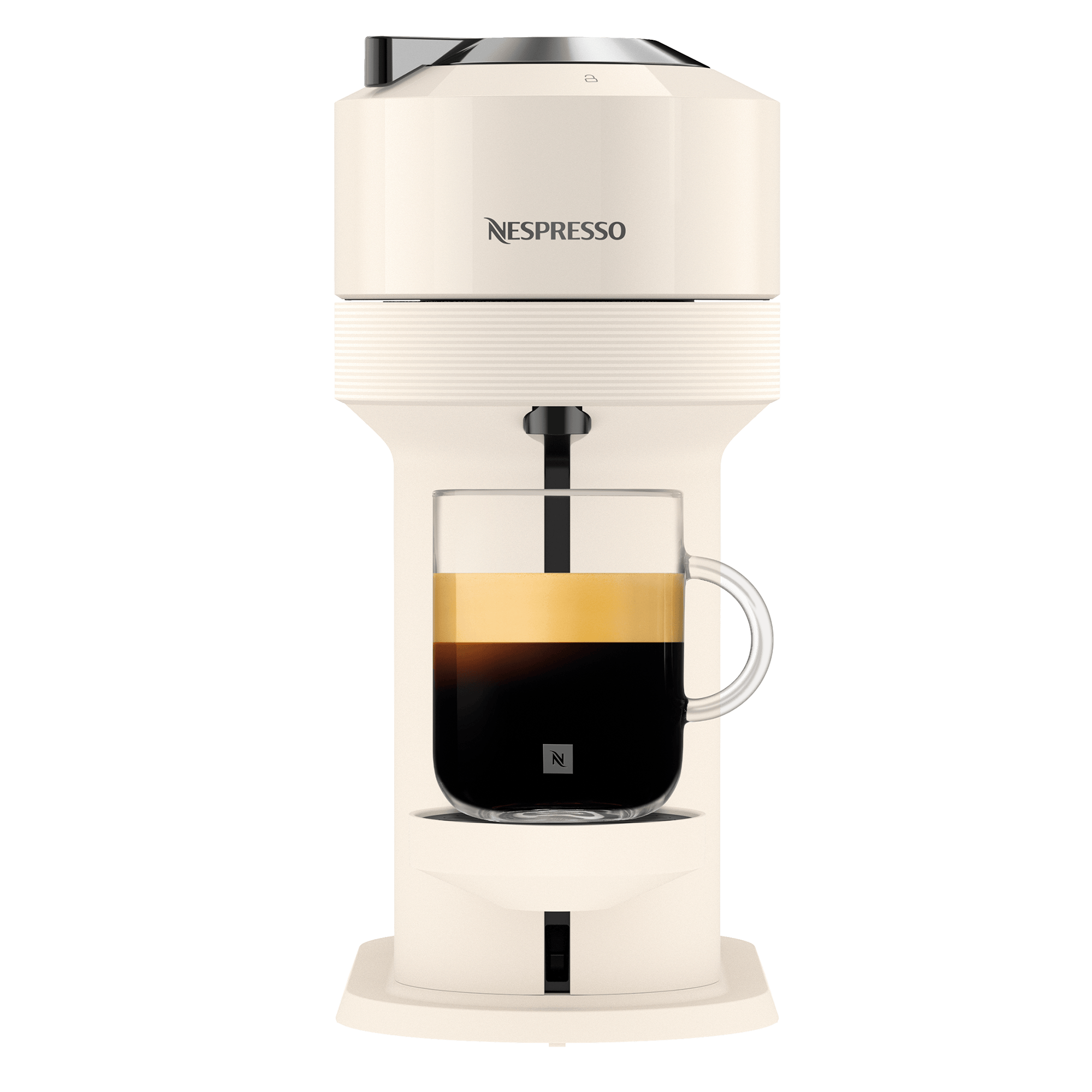 Nespresso Vertuo Next - Premium Creamy White Dark Chrome - Small