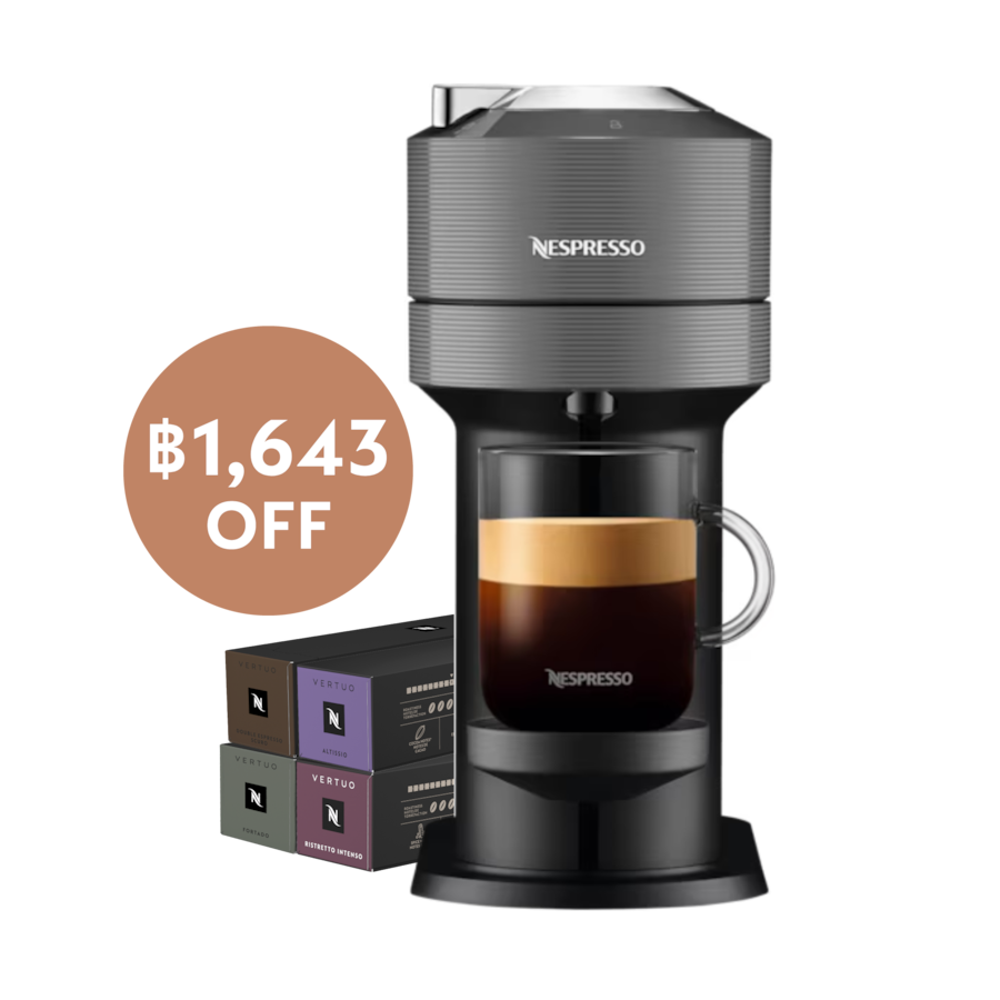 เครื่องชงกาแฟ Vertuo Next Dark Gray พร้อมกาแฟ 40 แคปซูล