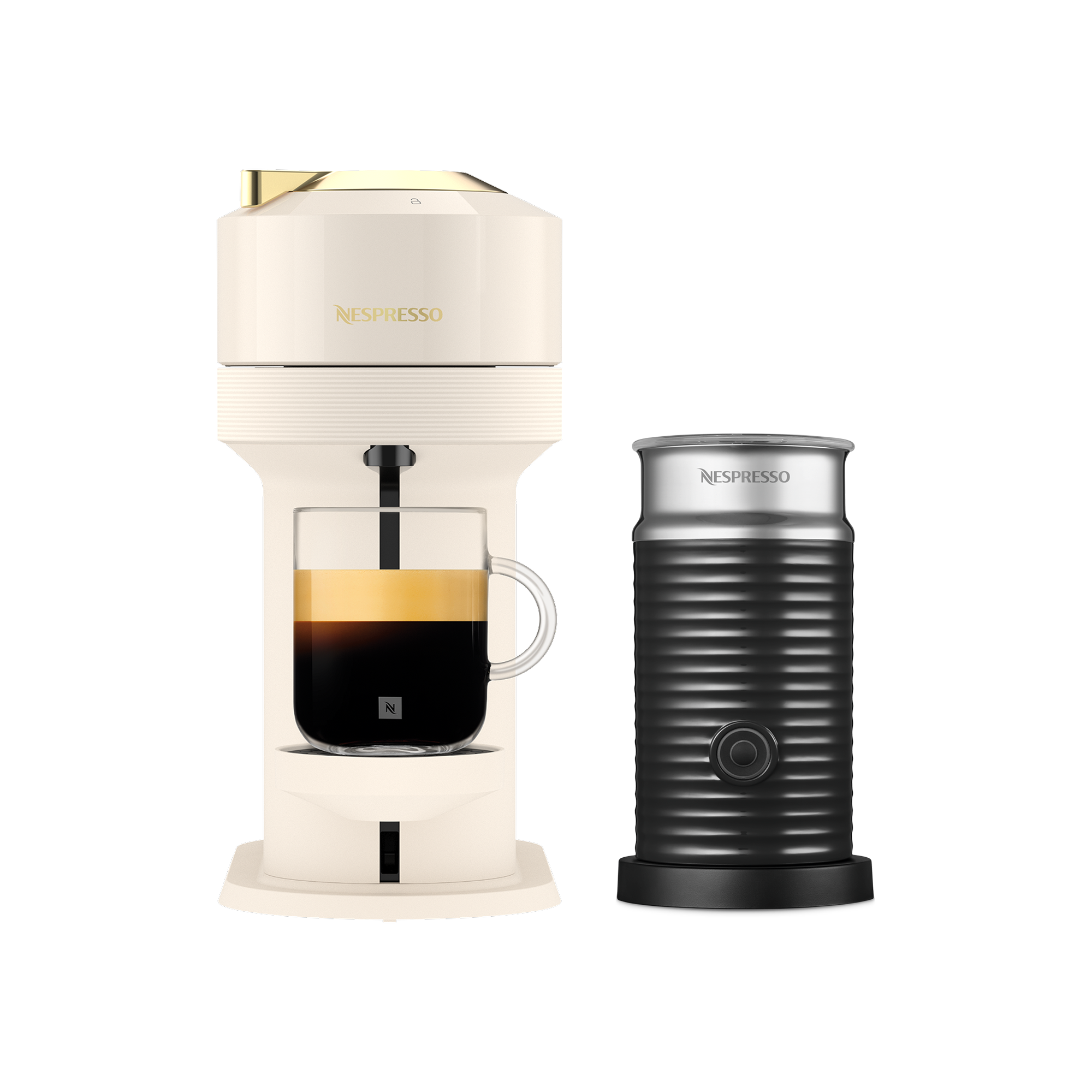 Vertuo Next Full White & Gold Bundle