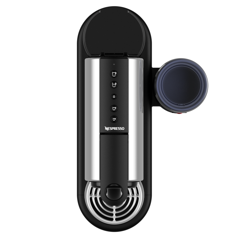 Cafetera grande con espumador de leche Citiz plateada Nespresso