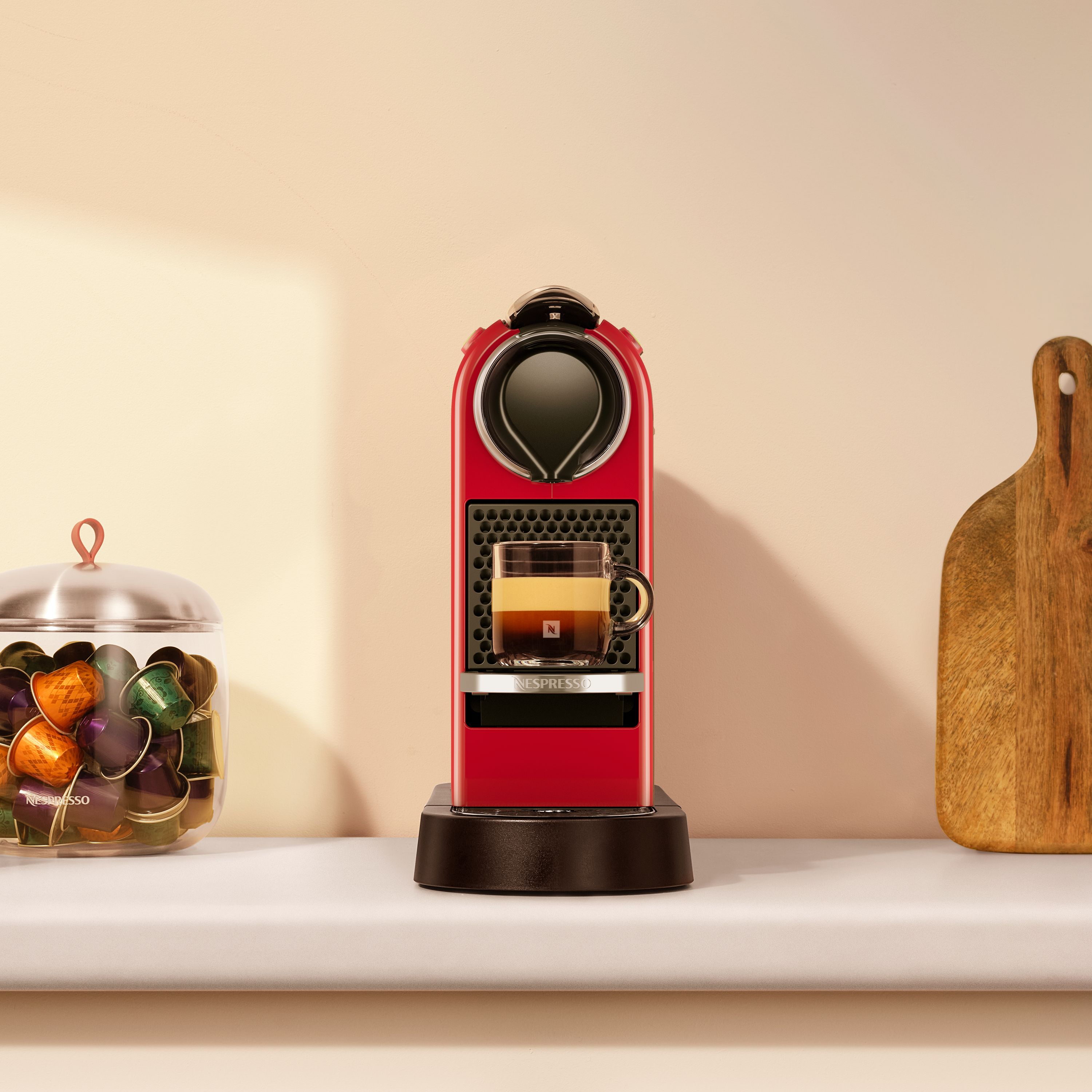 【poronporonporon】ネスプレッソ Cafeteira Citiz Vermelho Cereja | Nespresso