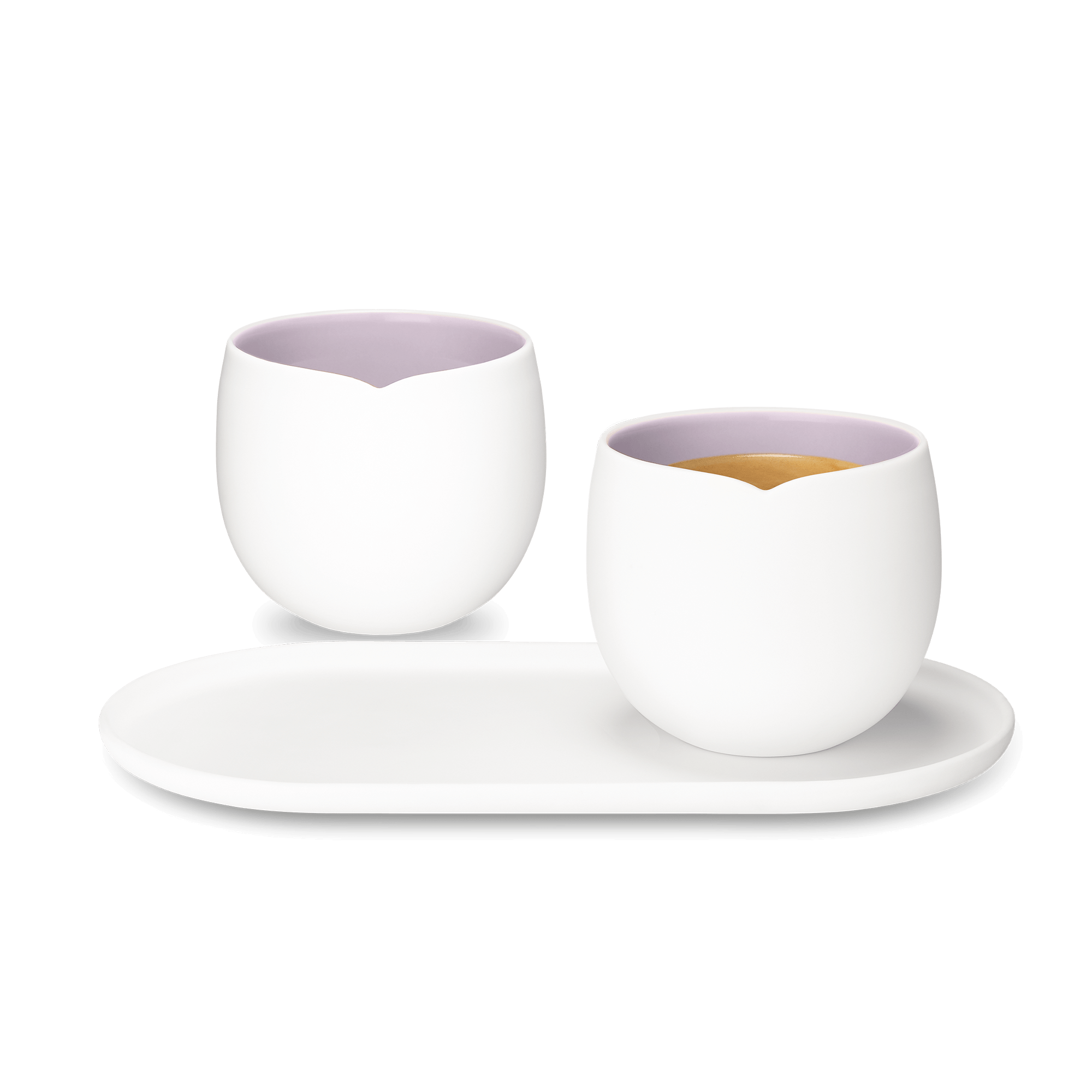 Nespresso Set De Tazas Origin Lungo Con Bandeja Color Lavanda