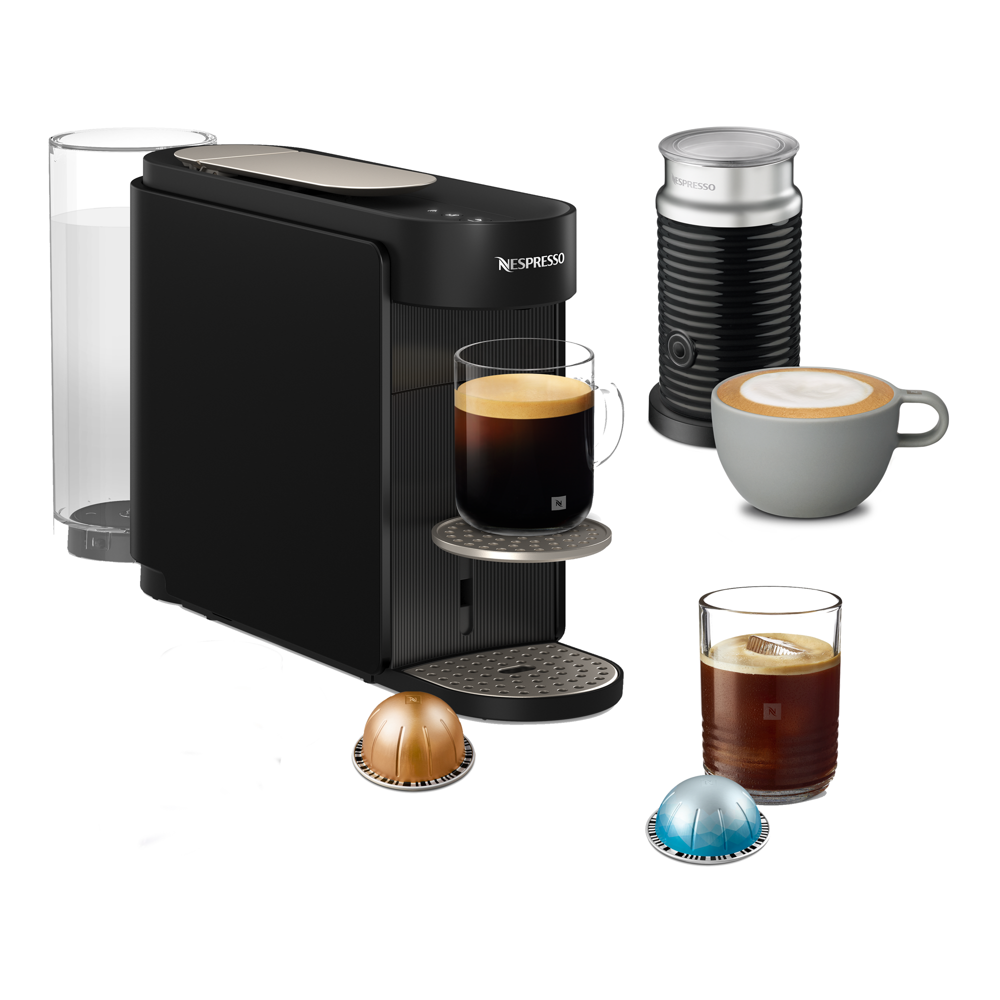 Vertuo Up Ink Black & Aeroccino3 Milk Frother