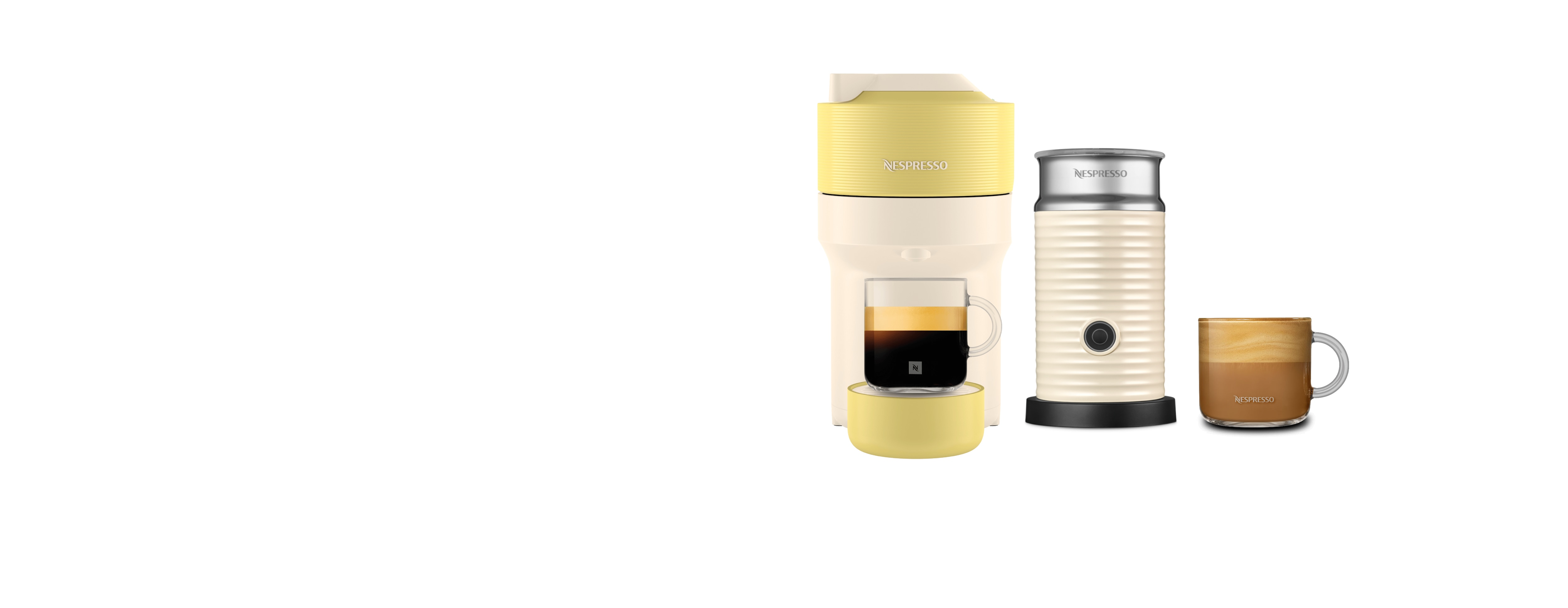 Vertuo Pop Sunny Yellow & Aeroccino3 - Nespresso™ Australia
