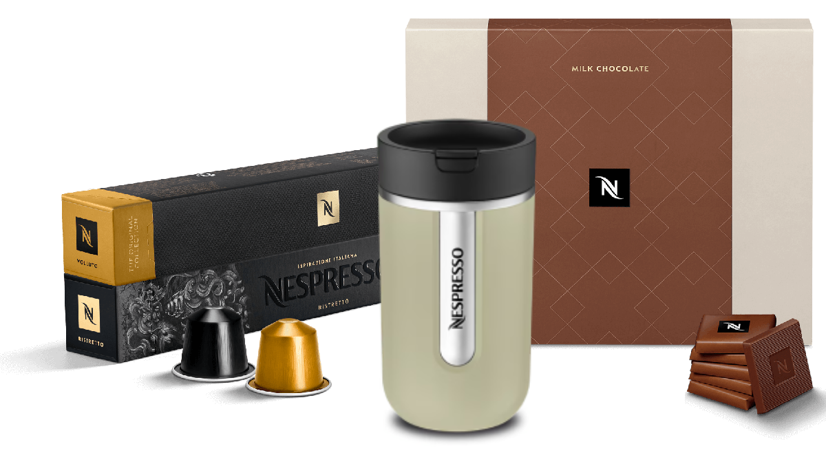 20 Cápsulas de Café + Chocolate + Caneca Sage Green | Nespresso