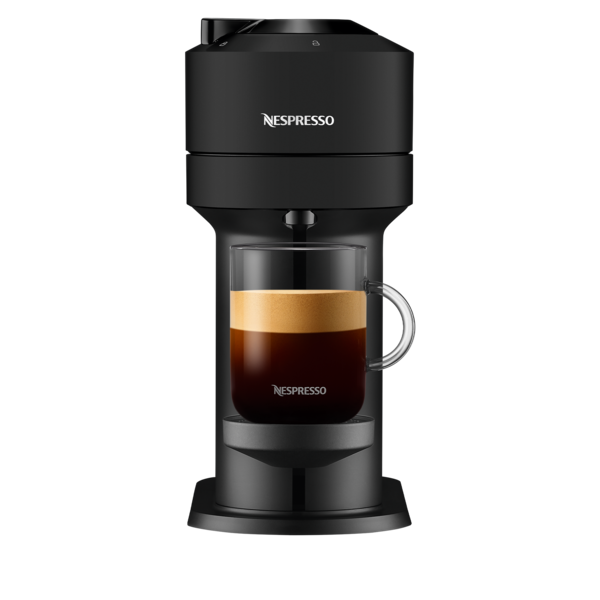 Vertuo Next Coffee Machine in Matte Black and Silver Logo