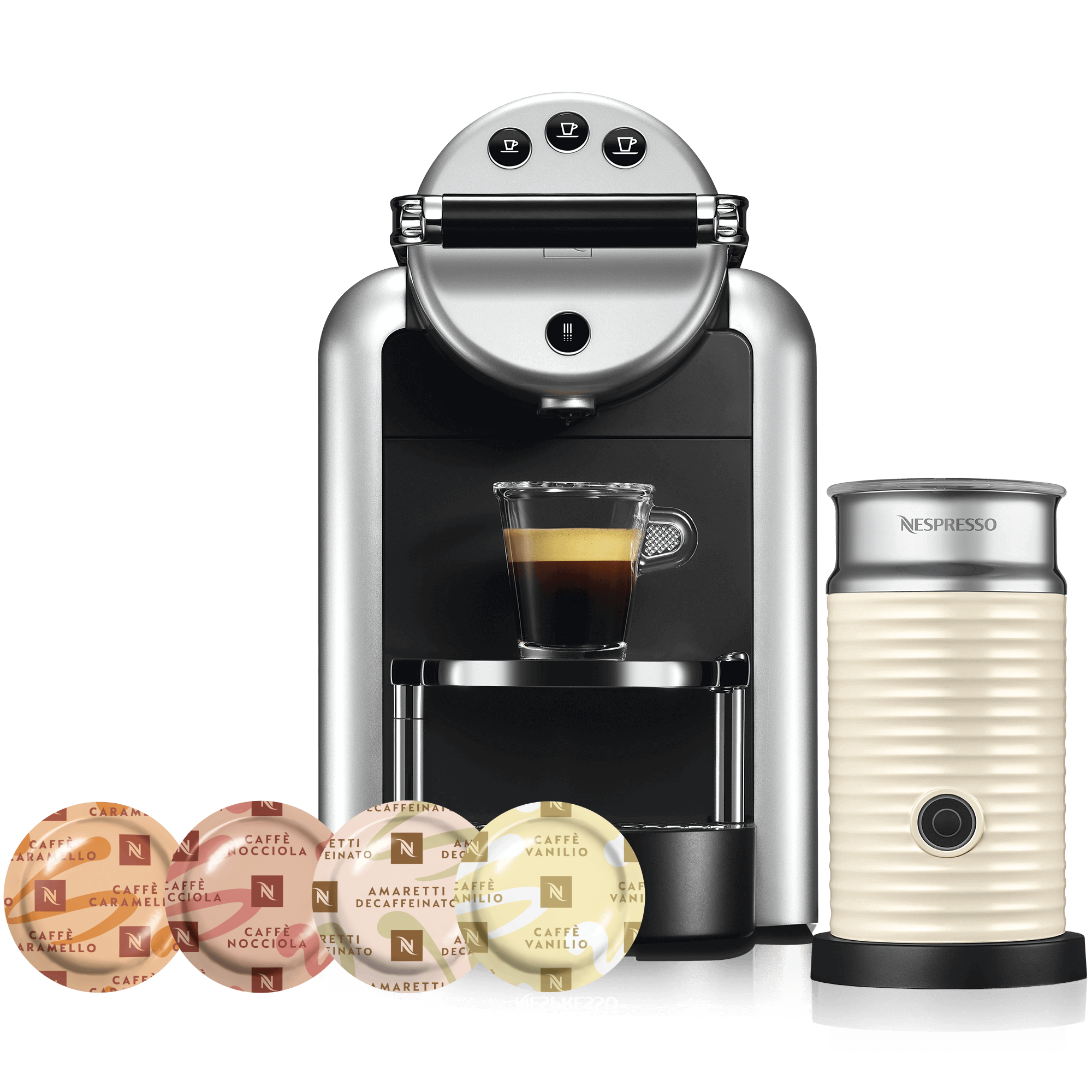 【新品未使用】Nespresso ZENIUS コーヒーマシン Zenius Starbucks Bundle with Aeroccino White - Coffee Machine