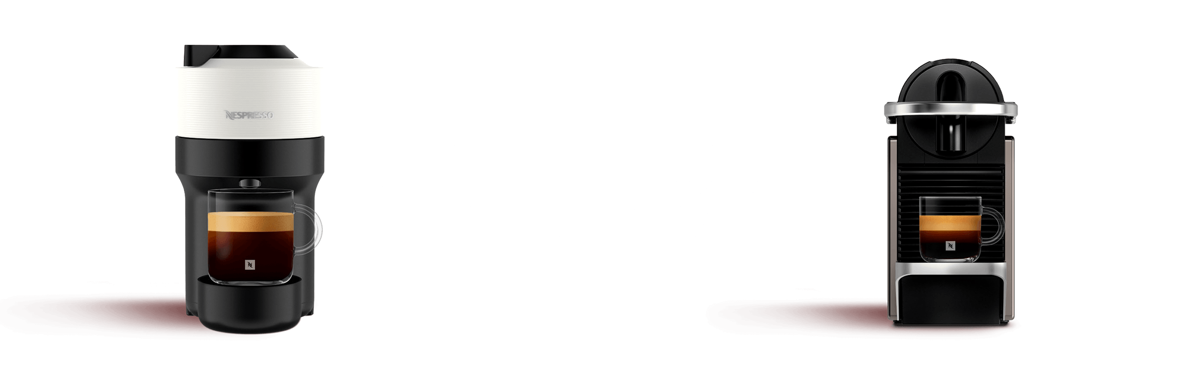 Nespresso Kaffeemaschinen und der Schriftzug - WITH LOVE SINCE 1986