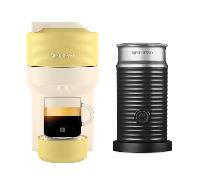 Cafeteira Vertuo Pop Amarelo Summer com Aeroccino 220v | Nespresso