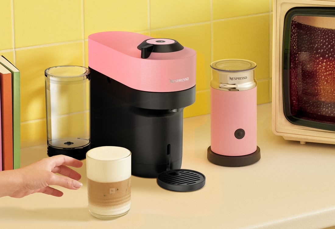 Vertuo Pop Candy Pink and Aeroccino 3 Pink - Nespresso Australia