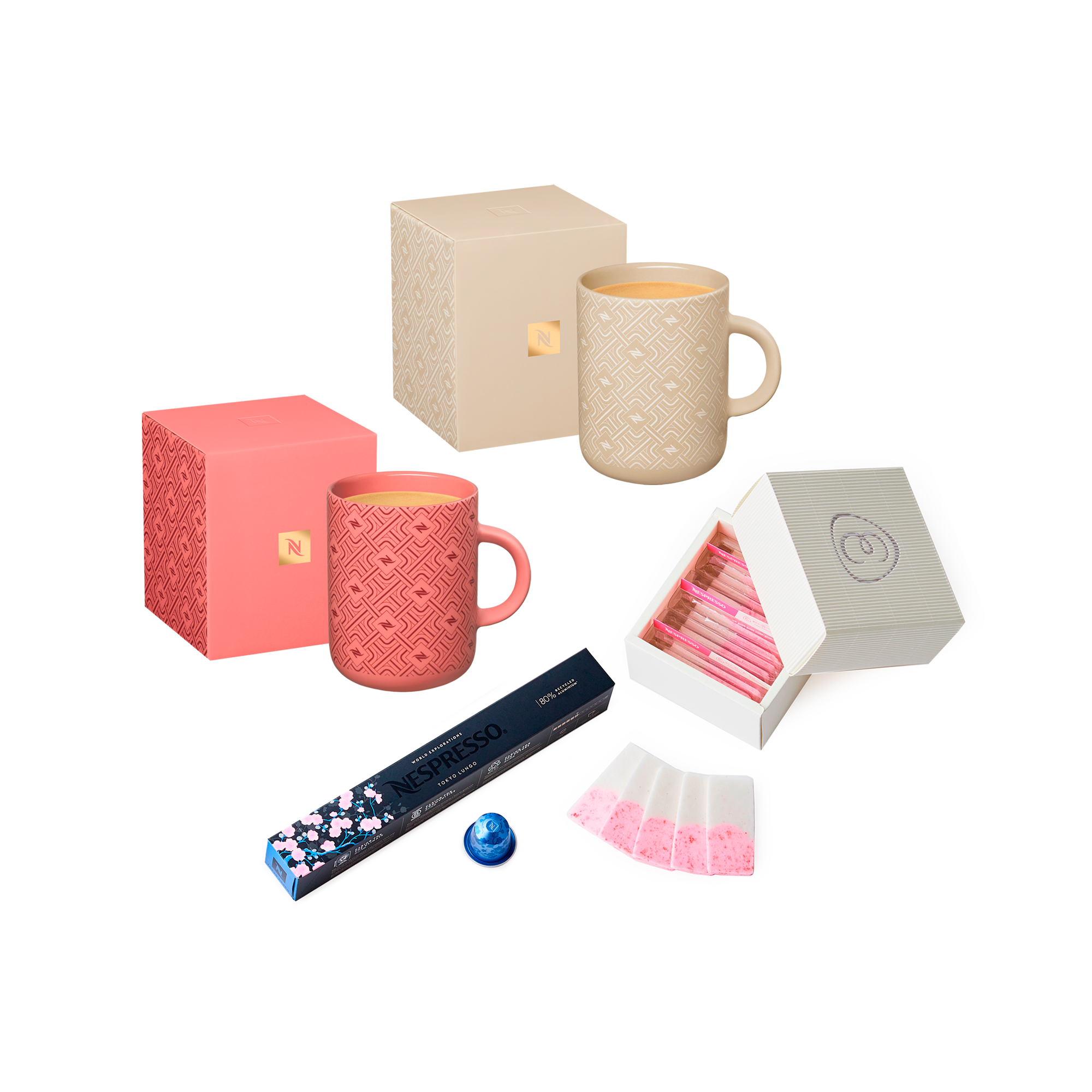 【希少】ノベルティ マグカップ チェーン付き 非売品　限定１つ。お譲りします。 Original 40th Limited Edition Mug Cup Set - Capsule Coffee
