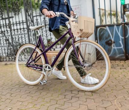 Bicicleta feita com cápsulas usadas e recicladas da Nespresso