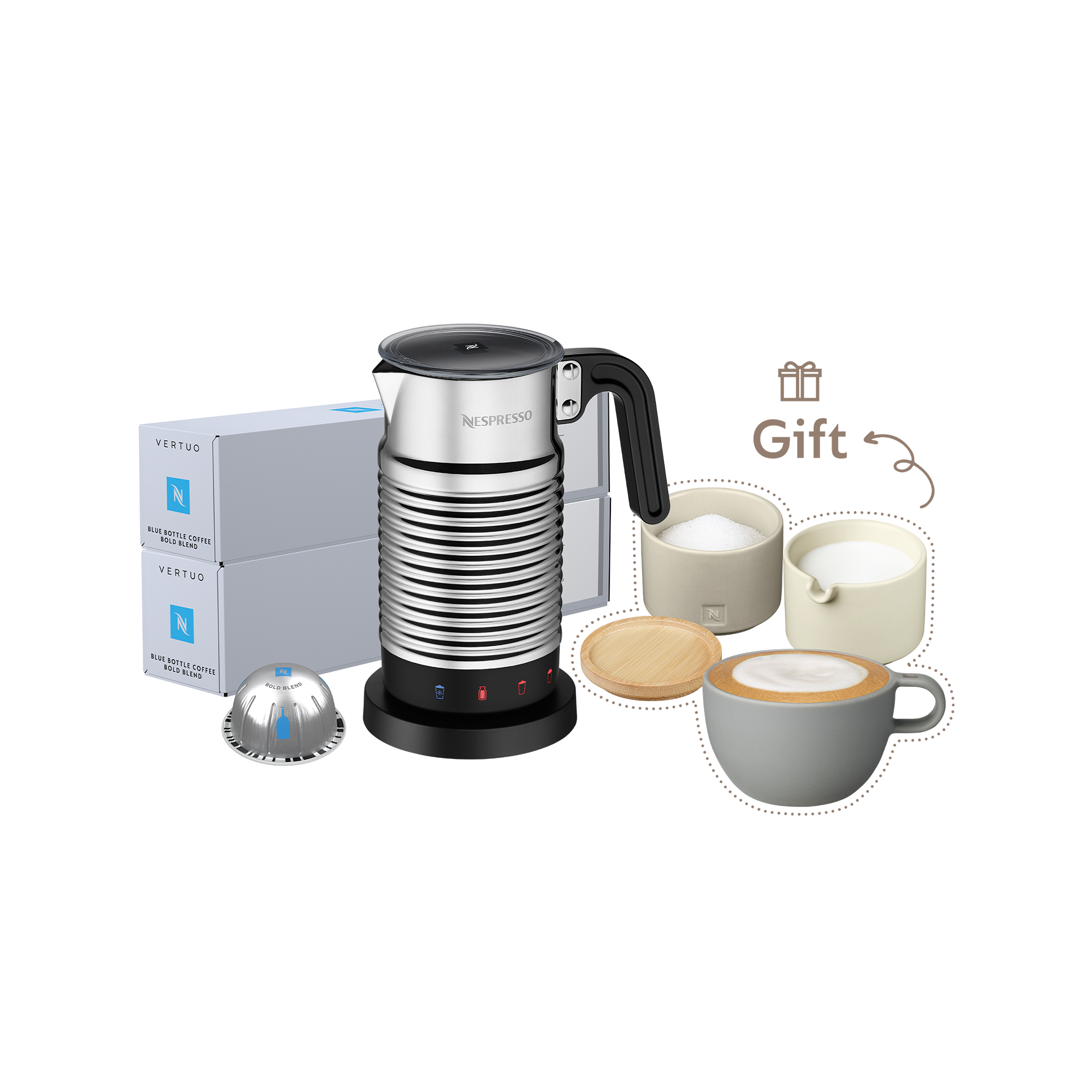 Blue Bottle Blend No.2 & Aeroccino 4 - Limited - Nespresso Korea