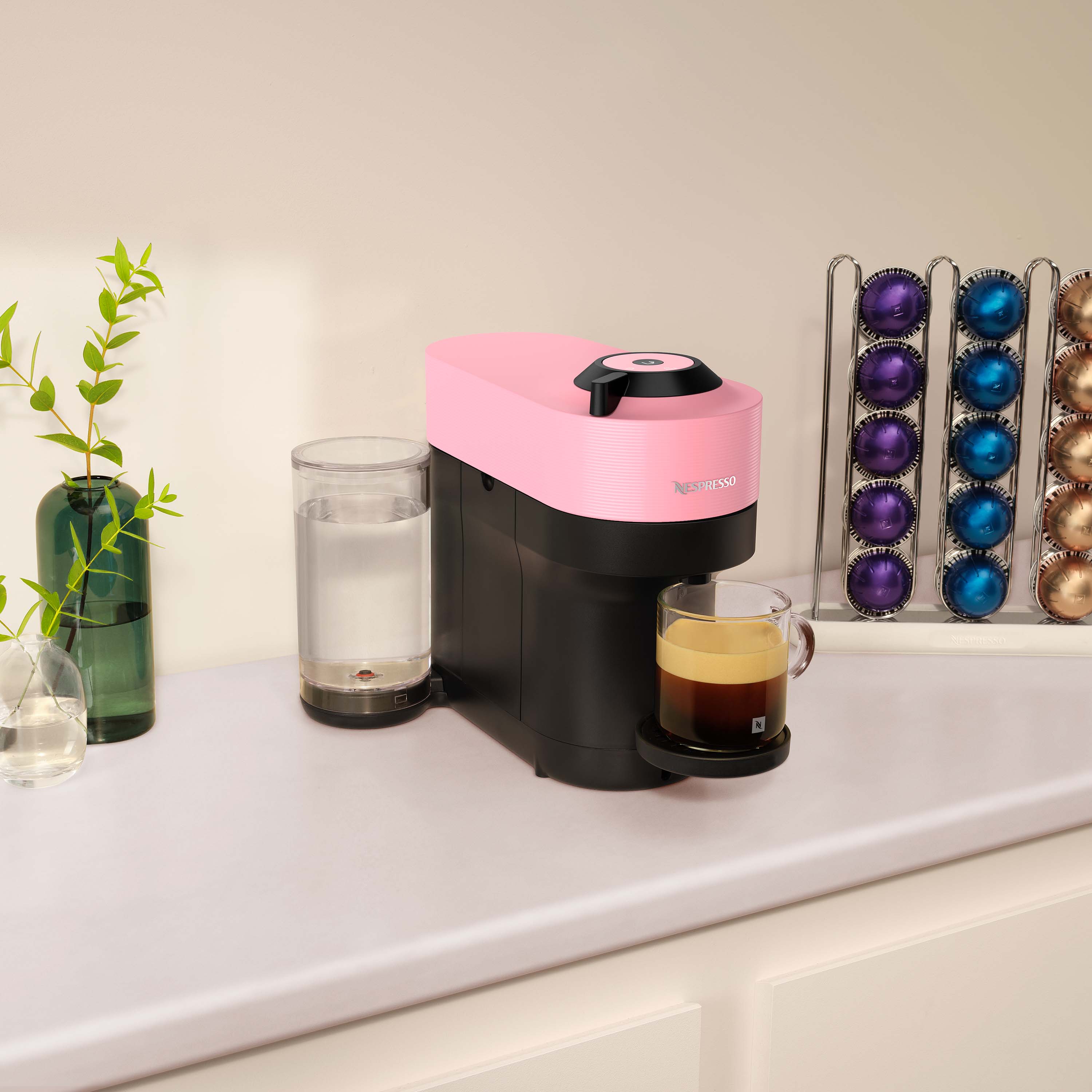 Vertuo Pop+ Pink & Aeroccino4 - Coffee Machine - Nespresso Korea