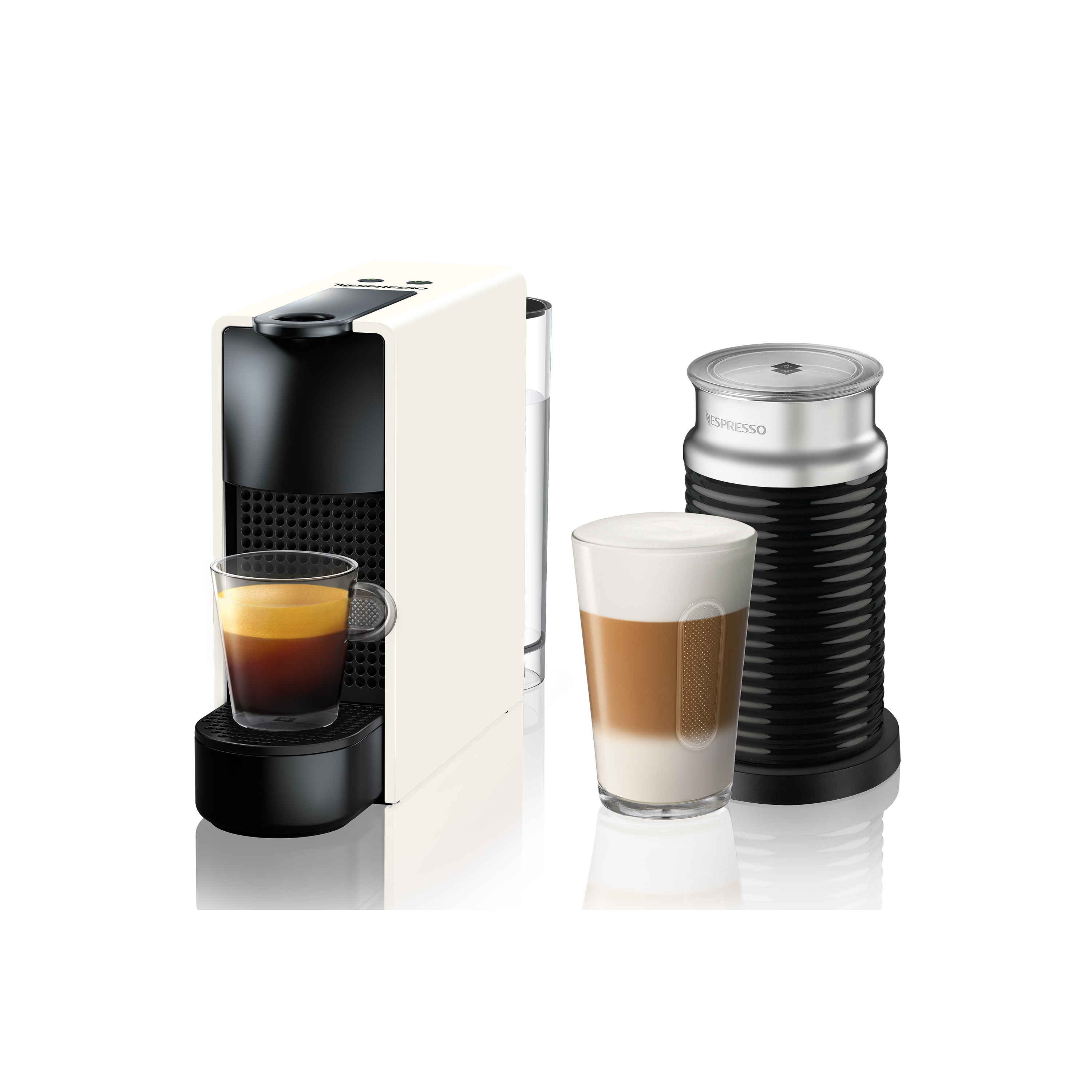 Кофемашина Nespresso Essenza Mini белая и Aeroccino 3 — фото 5