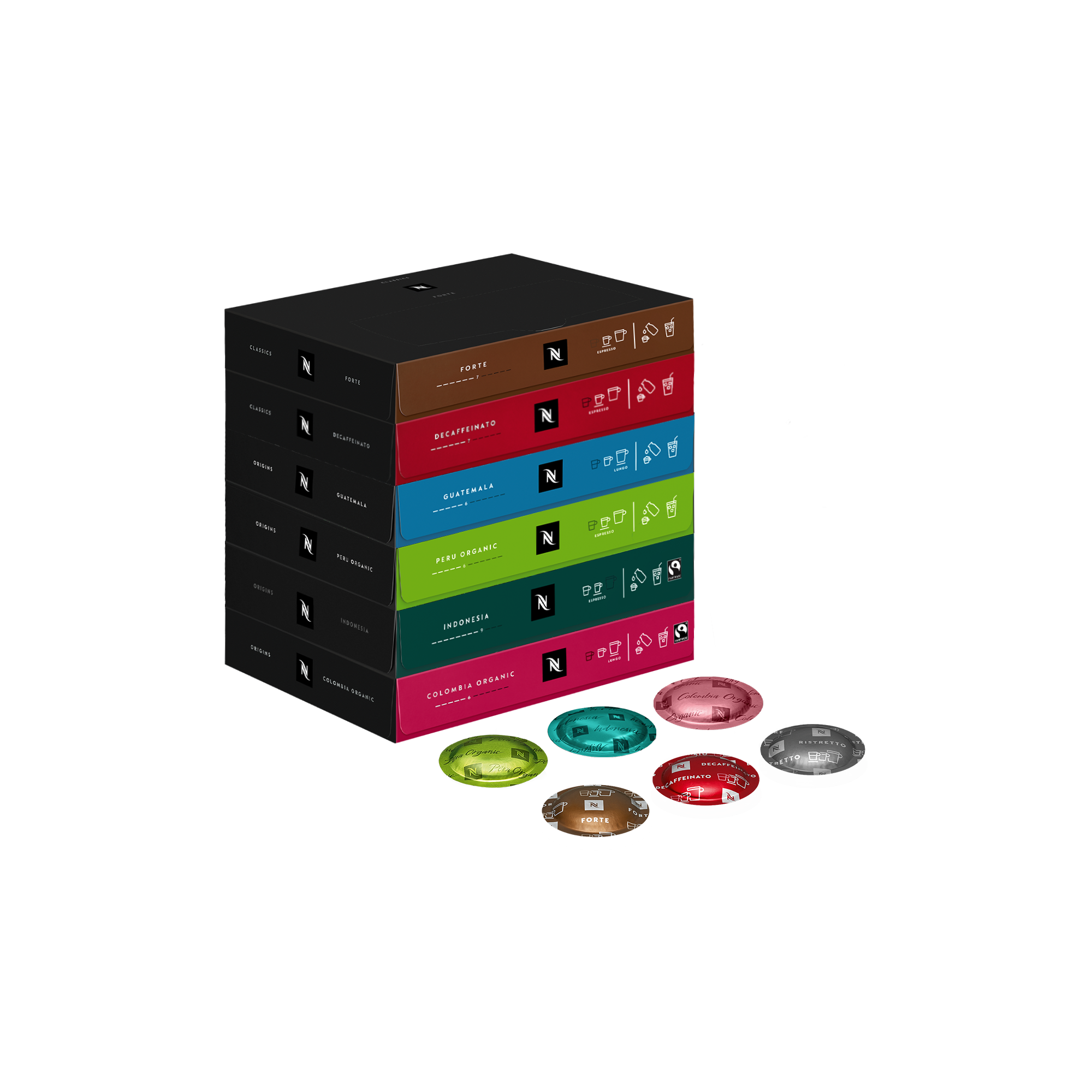 Single Origins Pack | 800 Coffee Capsules | Nespresso Pro