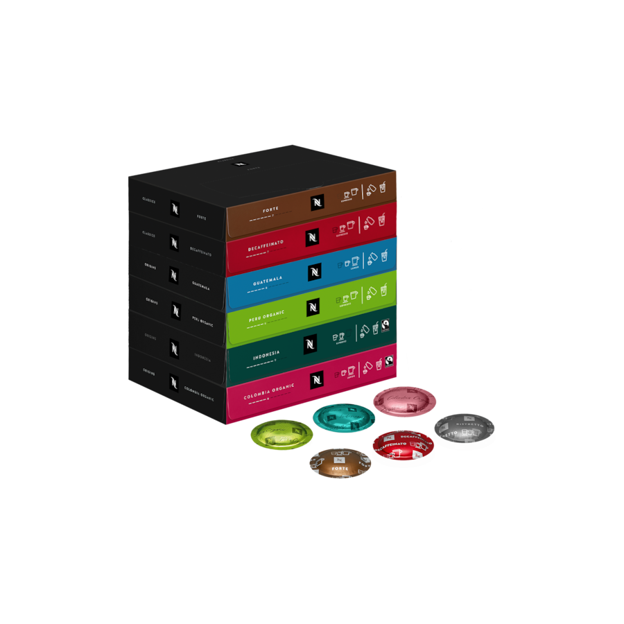 Single Origins Pack | 800 Coffee Capsules | Nespresso Pro