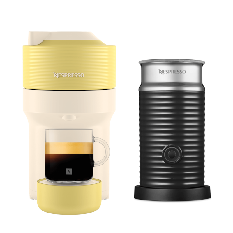 Cafeteira Vertuo Pop Amarelo Summer com Aeroccino 110v | Nespresso