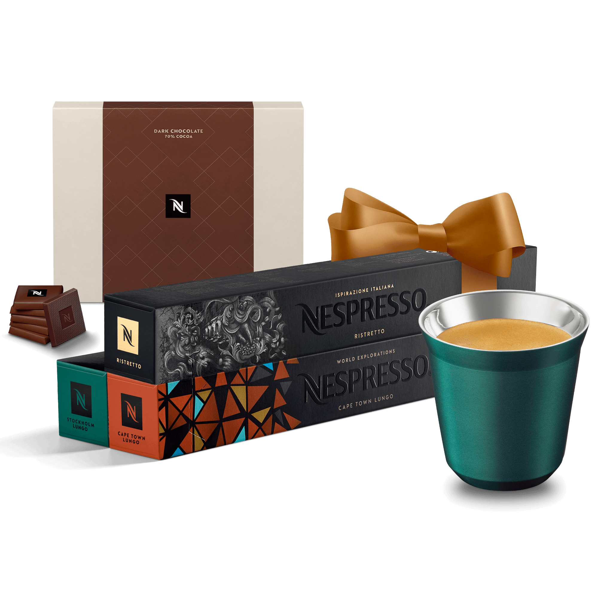 Kit Presente Nespresso: 30 Cápsulas + Xícara Pixie Stockholm +