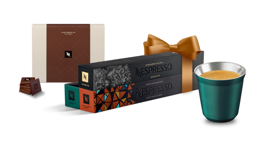 Kit Presente Nespresso: 30 Cápsulas + Xícara Pixie Stockholm +