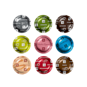 Discovery 450 Capsule Assortment includes 50 x Ristretto, 50 x Intense, 50 x Forte, 50 x Finezzo, 50 x Leggero, 50 x Decaffeinato, 50 x Colombia Organic, 50 x Bianco Delicato and 50 x Caffe Caramello