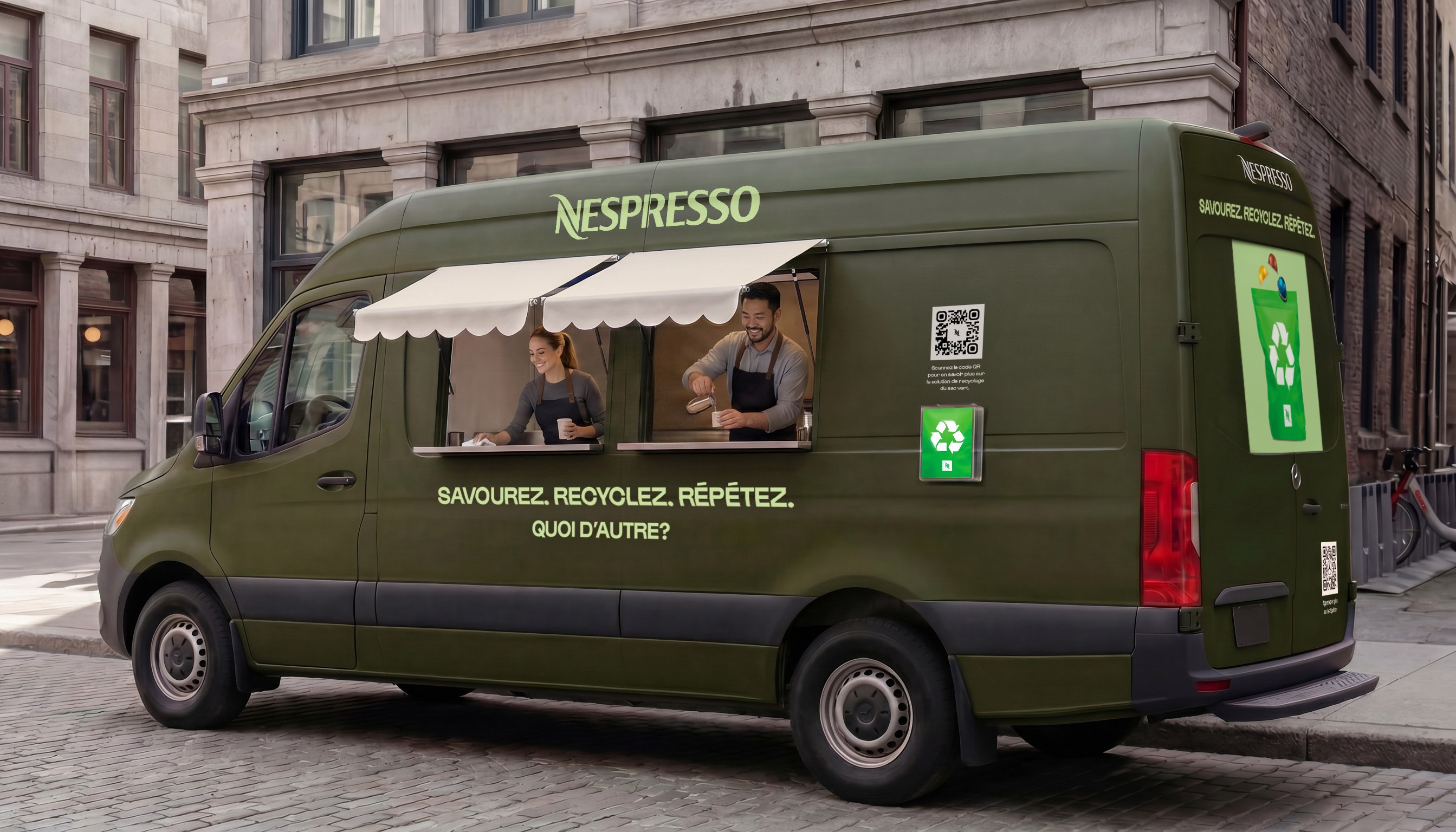 Fourgonnette électrique mobile Nespresso