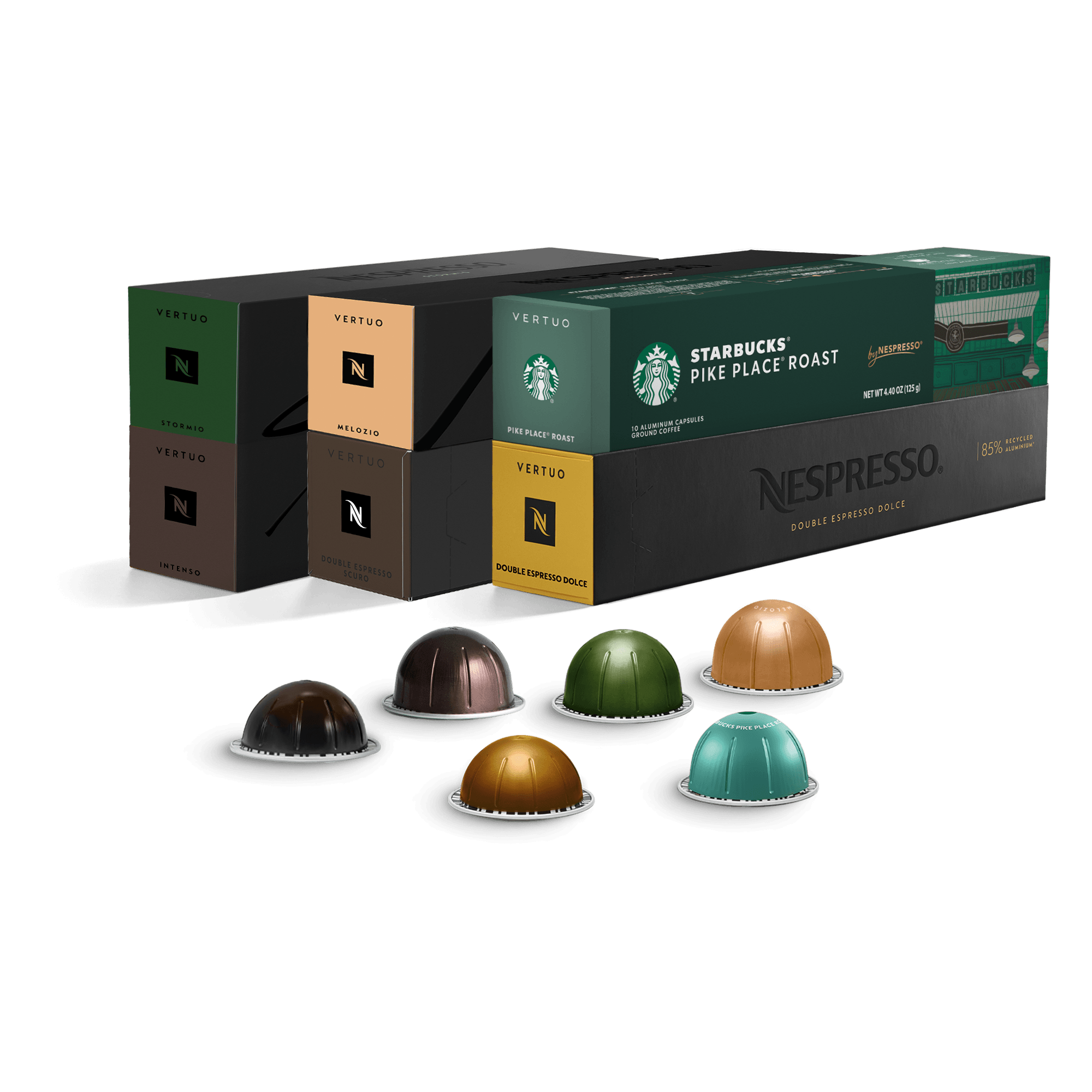 PODOfixとPODOSTRIPE スターターボックスセット Vertuo Pods Variety Pack: Best Sellers | Nespresso US