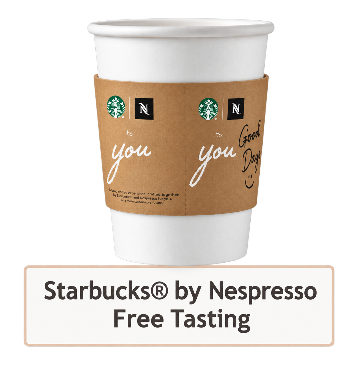 Starbucks® by Nespresso Free Tasting cup and event label