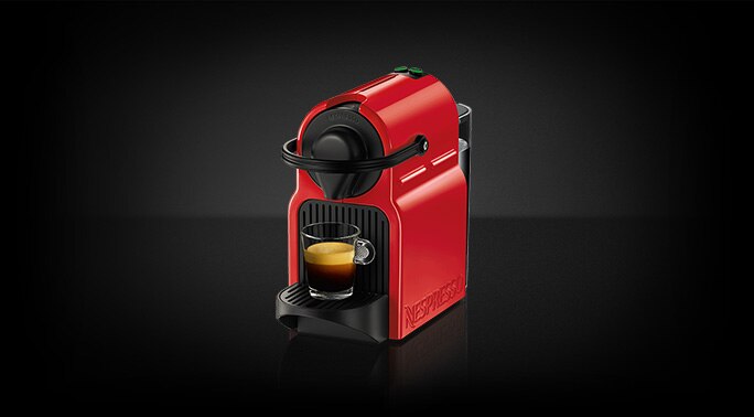Nespresso Krups Inissia Macchina Caffè Espresso, 0.7 Litri, Ruby Red, Accensione Rapida 25 Secondi