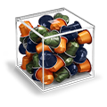 Capsule dispenser transparent cube