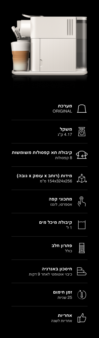 מפרט מכונה לטיסימה וואן