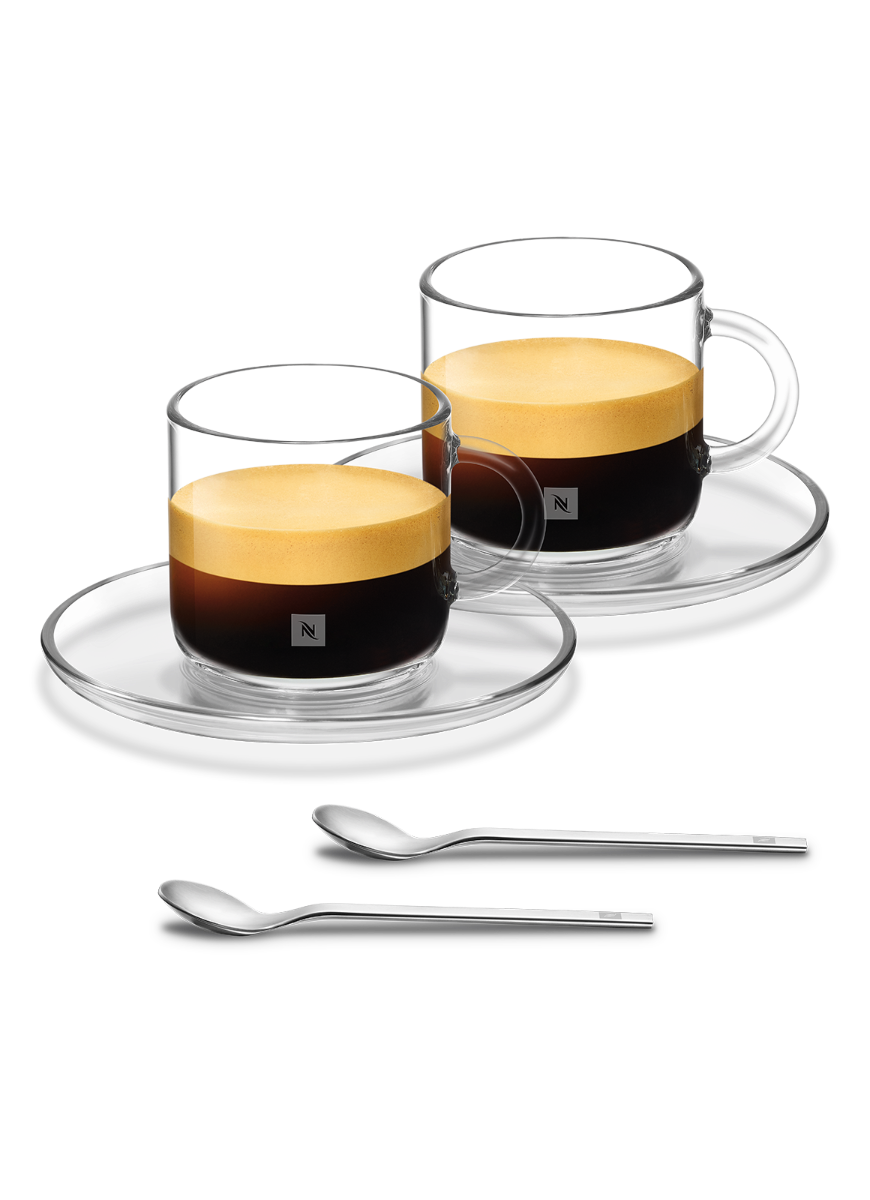 VERTUO Lungo Set of 2 Lungo 180ml cups & saucers and 2 spoons (12 cm)