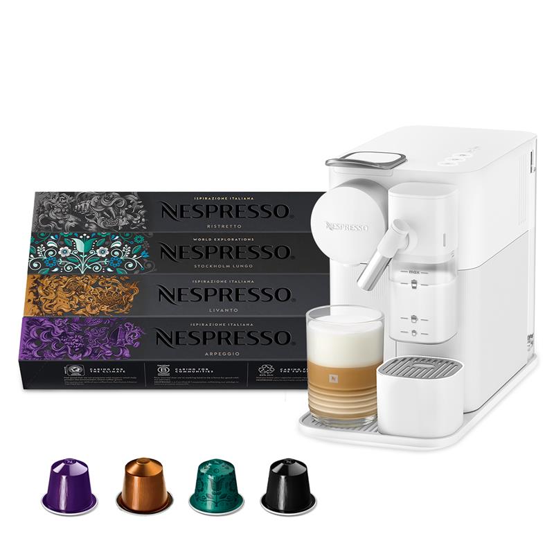 Lattissima One + 4 Coffee Sleeves Combo