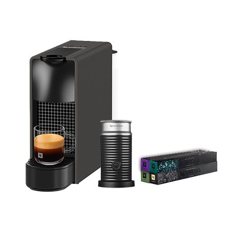 Essenza Mini, Aeroccino & 4 Coffee Sleeves Combo